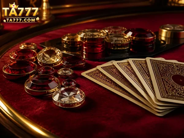 Poker hand and betting screen at TA777